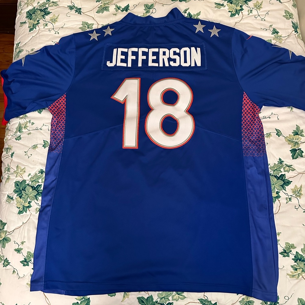 Minnesota Vikings #18 Justin Jefferson 2022 Probowl Jersey Blue - Picture 2 of 2